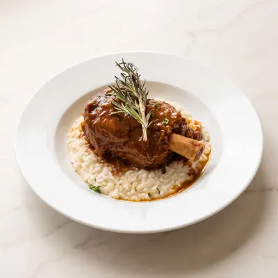 Ossobuco Di Maiale With risotto