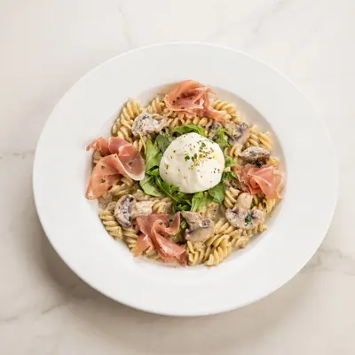 Fusilli In Truffle Sauce With Burrata